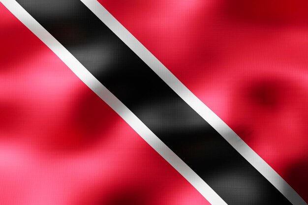 Trinidad and tobago textile flag 3d illustration