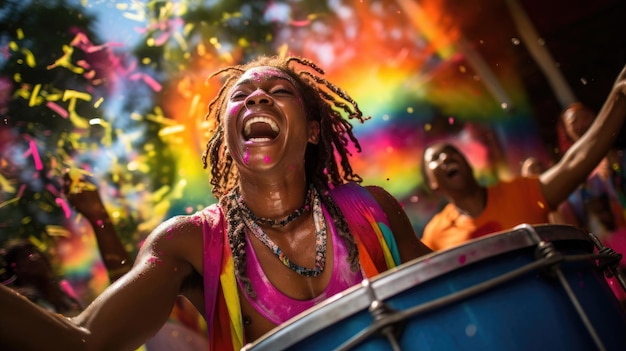 Trinidadian Steelpan Player with Infectious Rhythms