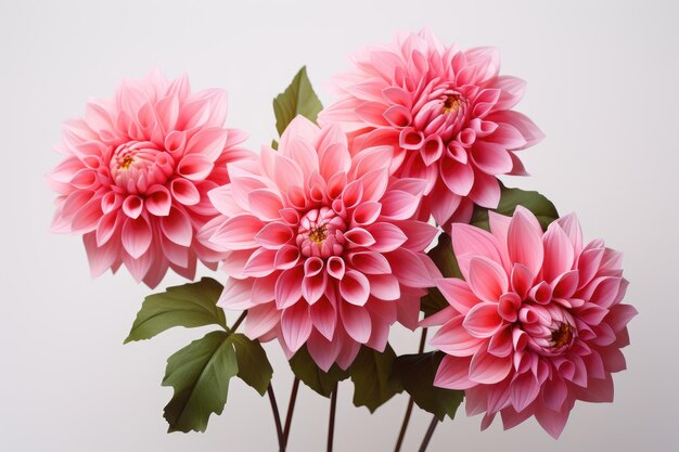 Trio of Pink Blossoms in a Verdant Vase