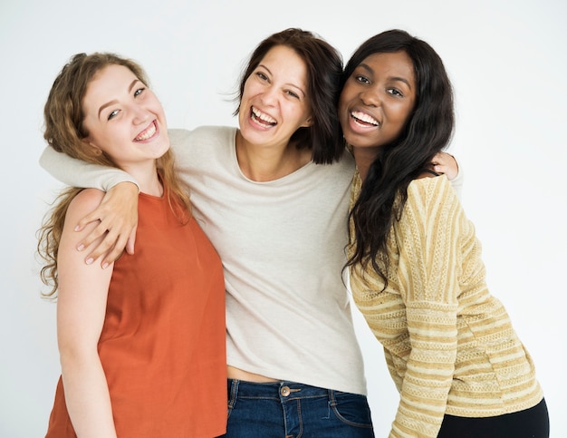 Trio van gelukkige vriendinnen