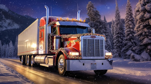 Trip semi truck holiday