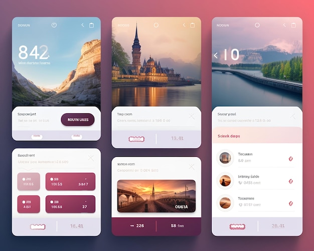 Trip and travel app UI design by Generative AI