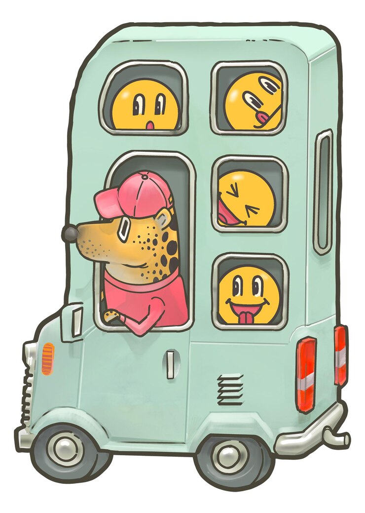 Photo triple decker bus png sticker travel cartoon transparent background