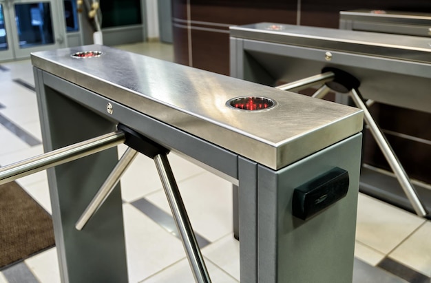 The tripod turnstile with electronic card reader