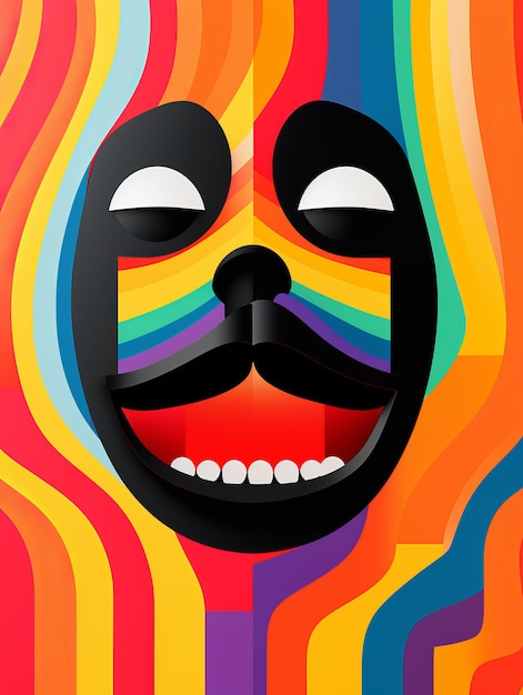 Foto progettazione di emoji trippy