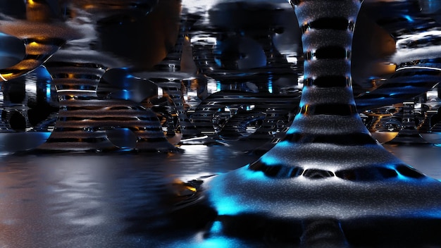 Trippy Futuristic Gaming Organic Neon Scifi Abstract 3D Environment