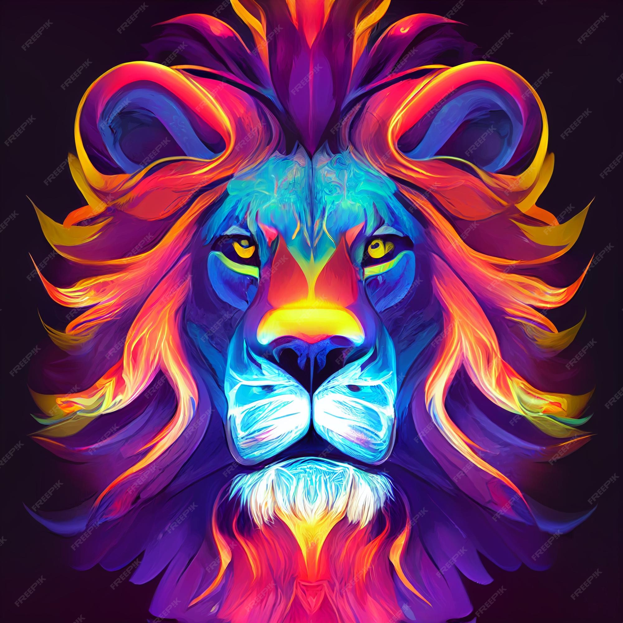 trippy lion cover photos