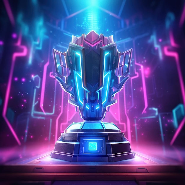 Trofee op het podium Gaming eSports