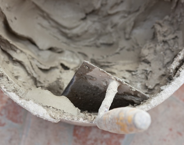 Troffel en cement