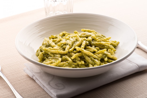 Trofie al Pesto, a regional pasta from Liguria