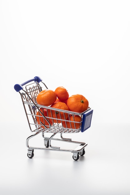 Trolley with tangerines