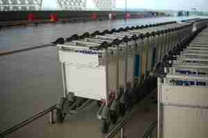 Photo trolleys at the airport