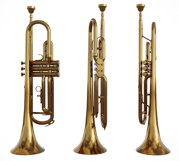 Foto trompetblaasinstrument