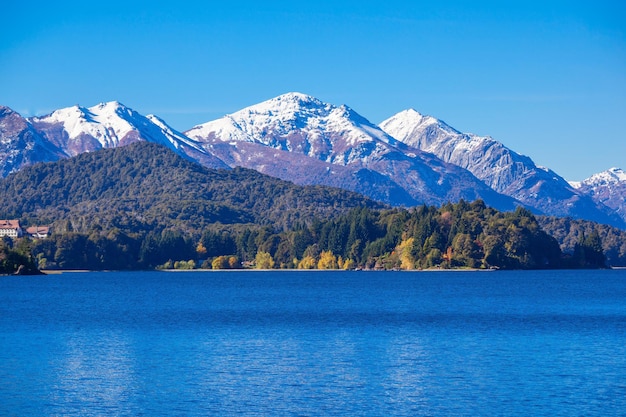 Tronador Mountain and Nahuel Huapi Lake, Bariloche. Tronador is an extinct stratovolcano in the southern Andes, located near the Argentine city of Bariloche.