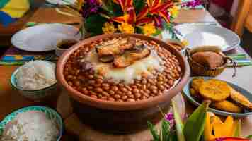 Photo tropeiro beans typical brazilian food