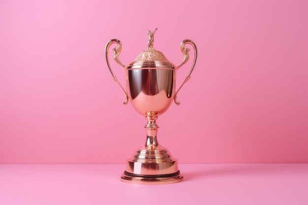 Foto trofeo coppa campione muro rosa primo posto genera ai