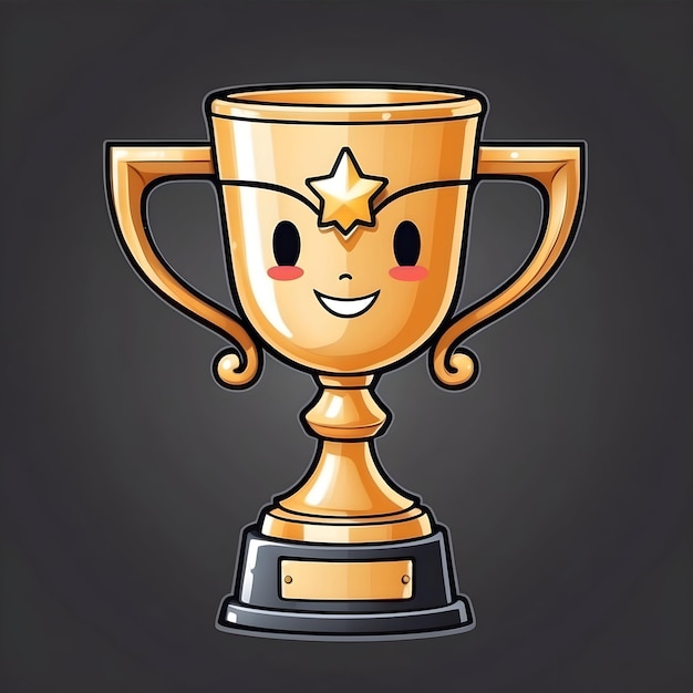 Trophy cup icon Winner trophy Success achievement Victory cup Champion award Trophy illustratio