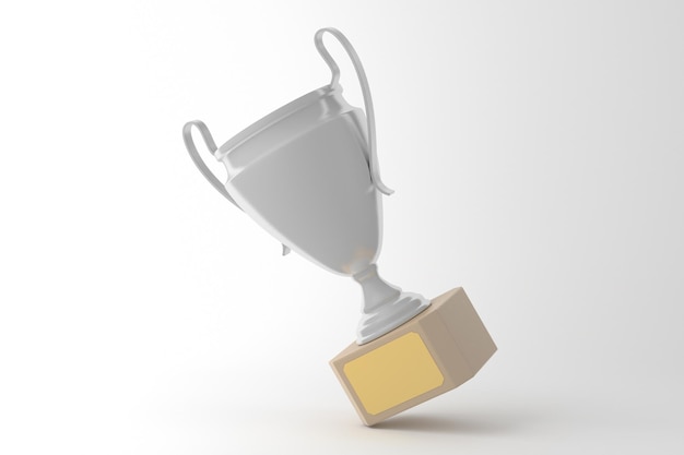 Trophy Perspective Side Isolated In White Background