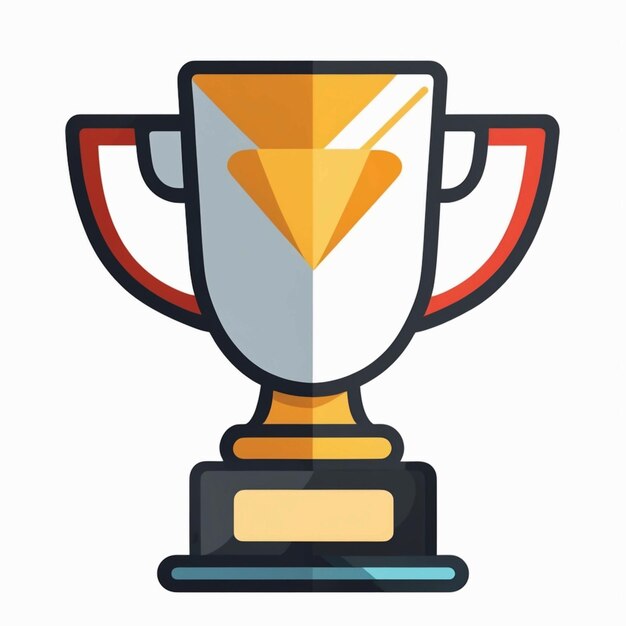 Photo trophy vector flat icon