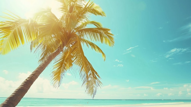 Tropical Beach Background Bright and Vibrant