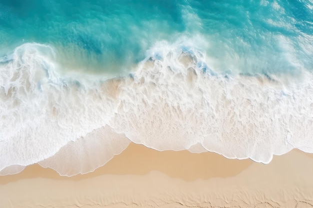 Tropical beach background with sea waves white sand and foam summer holiday panoramic top view background ar 32 v 52 job id 956deef18c2c4019974575ece3b2a686