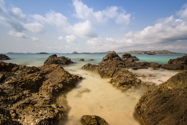 Tropical beach and blue sky