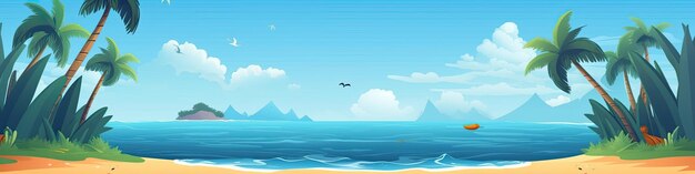 Tropical beach escape dreams wallpaper design for your creative project