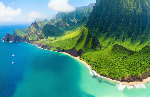 Foto isola della spiaggia tropicale