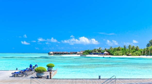 Tropical beach in maldives