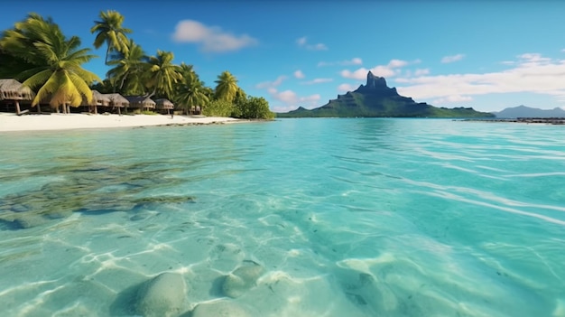 Tropical beach panorama as a captivating background