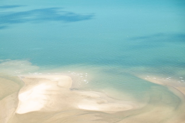 Tropical beach, sand beach in Thailand on a clear day.