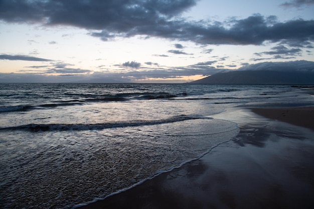 Tropical beach scene Sea view from summer beach with sky Coastal landscape