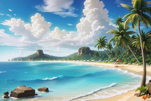 Tropical beach and sea