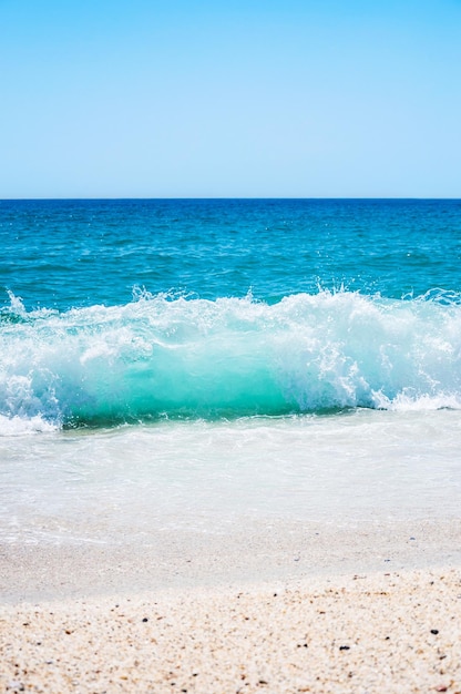 Tropical beach. Sky and sea. Beautiful summer landscape. Travel holiday background