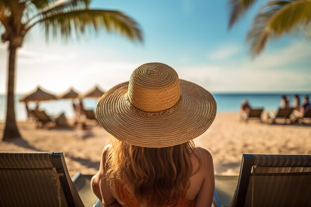 白い砂浜を背景に熱帯のビーチ