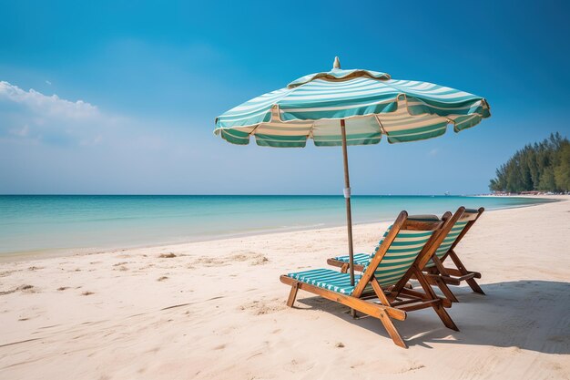 Tropical beach in white sand background