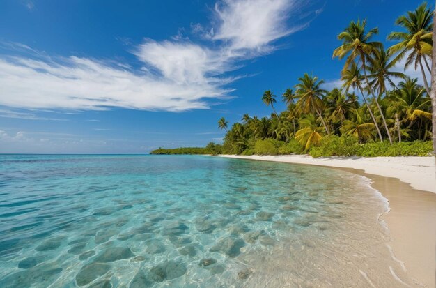 Tropical beach with clear turquoise water