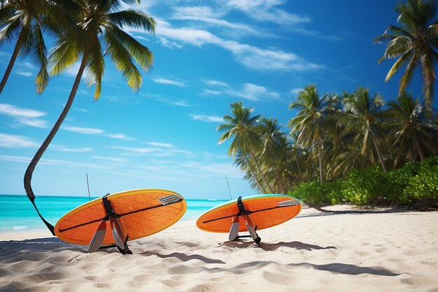 Tropical Beach with Ocean Gliders