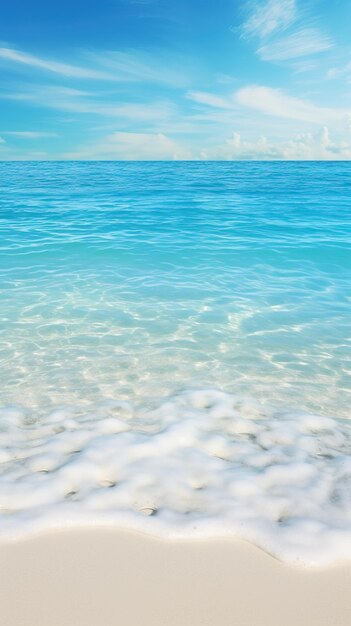 Tropical beach with white sand and turquoise sea water