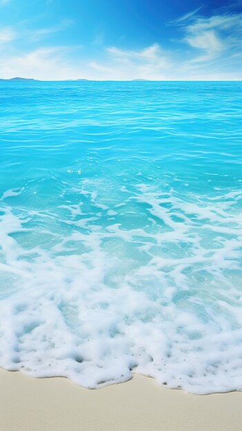 Tropical beach with white sand and turquoise sea water