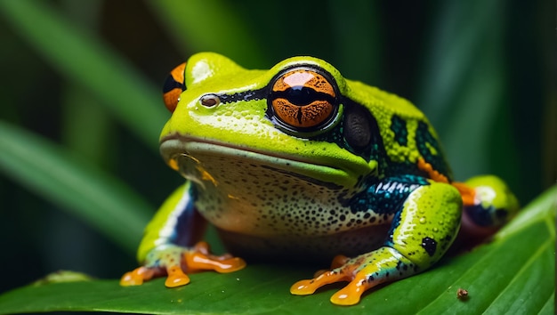 tropical beautiful tree frog