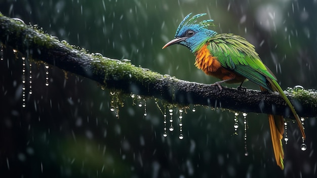 tropical bird HD 8K wallpaper Stock Photographic Image