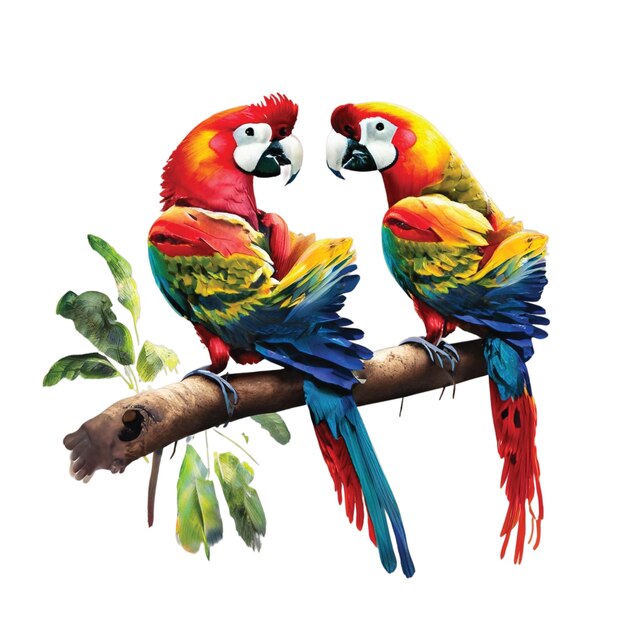 Tropical Birds Parrots Design