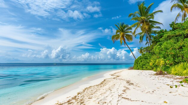 Tropical Bliss White Sands and Turquoise Waters of Maldives