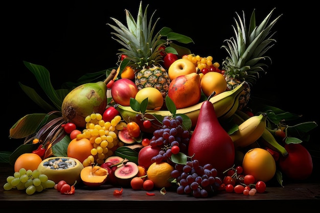 Tropical brazilian fruits food photography