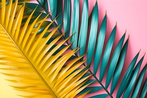 Tropical bright colorful background generative ai