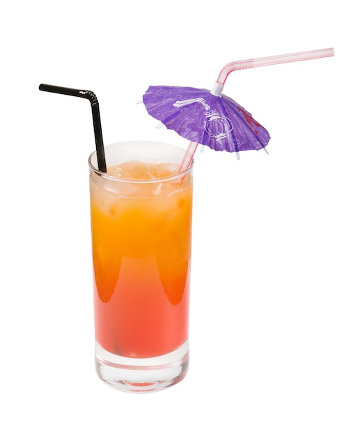 Tropical  cocktai..clipping Path .isolated on a white background.