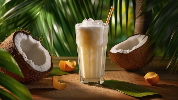 Tropical coconut juice