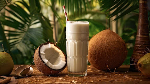 Tropical coconut juice