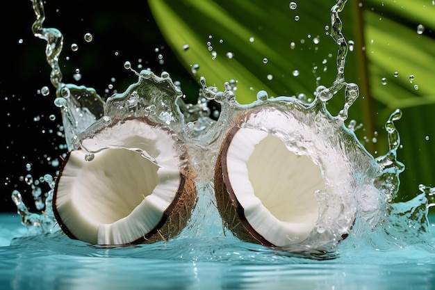 Tropical Coconut Water with Fresh Coconut Pieces